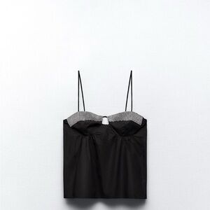 Zara rhinestone top